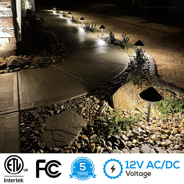 LEONLITE 12-Pack Low Voltage LED Landscape Pathway Lights, 3W, Gold Ed —  CHIMIYA