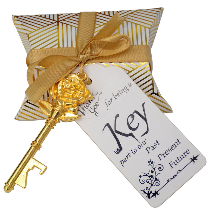 Makhry 50pcs Wedding Favors Key Bottle Openers with Escort Tag Cards and Ribbon Thank You s Tags for Guests Rustic Wedding
