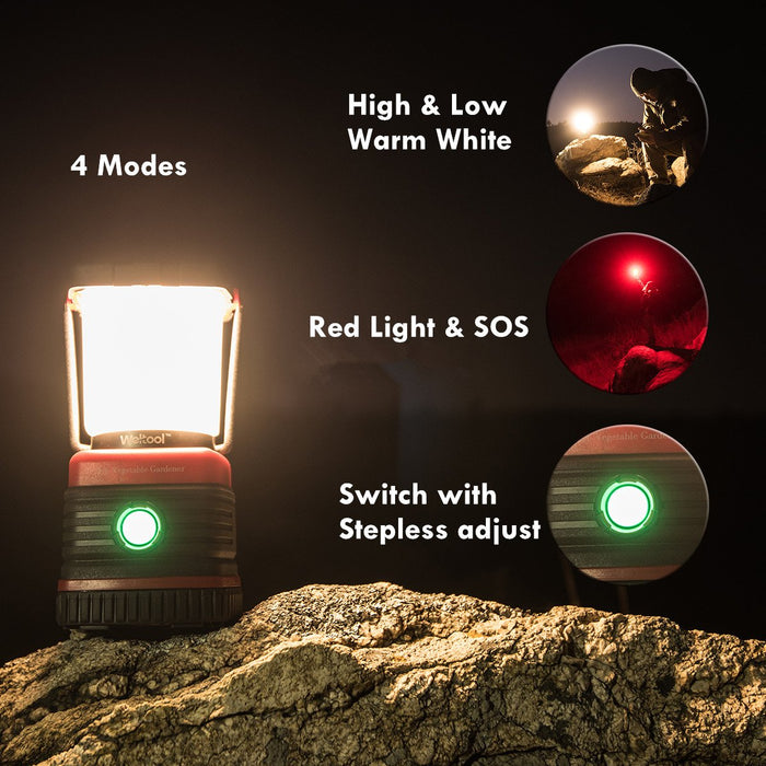 Collapsible Camping Lantern Flashlight COB LED Emergency Light - Magnetic  Base, Flashlight, RED SOS & Emergency Light, Handle & Hanging Hook