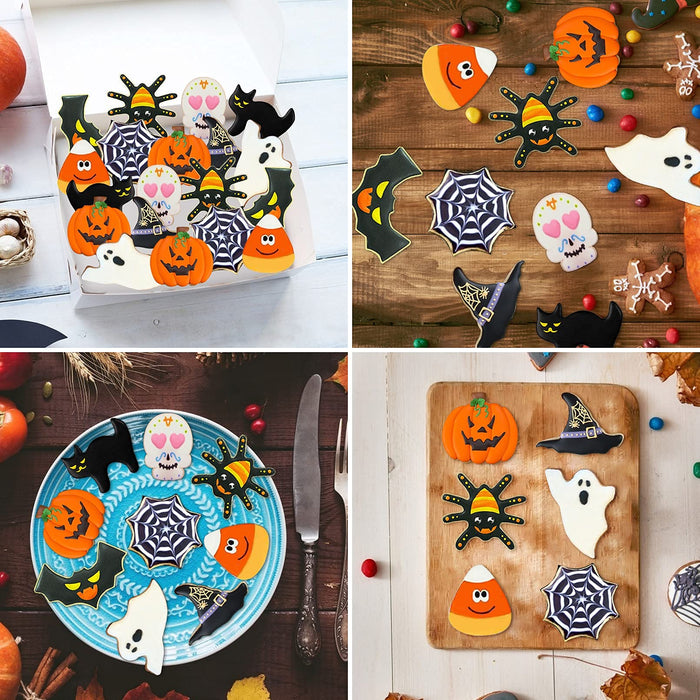 Hibery 9 pcs Halloween Cookie Cutters Set, Metal Cookie Cutters for Baking, Pumpkin Cookie Cutters, Holiday Cookie Cutters