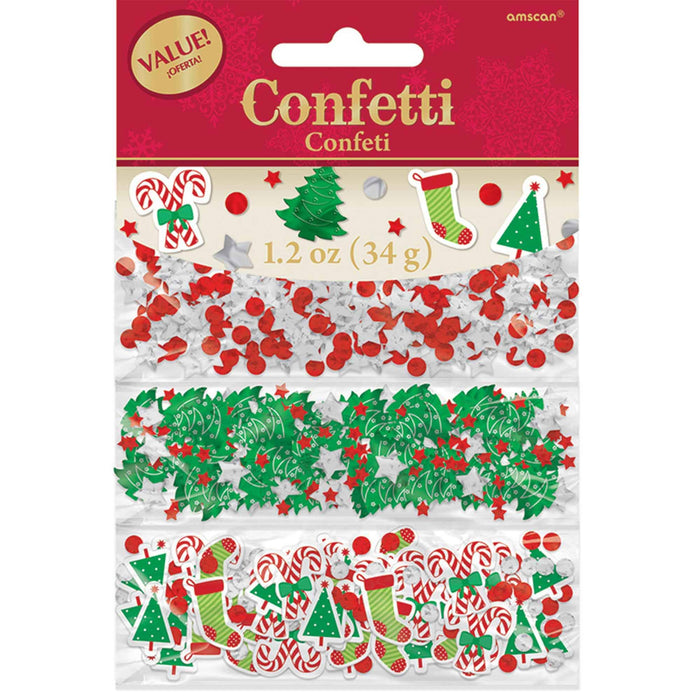 Amscan 360144 Multicolored Foil & Confetti Christmas Value Pack 1 pack Party Decoration
