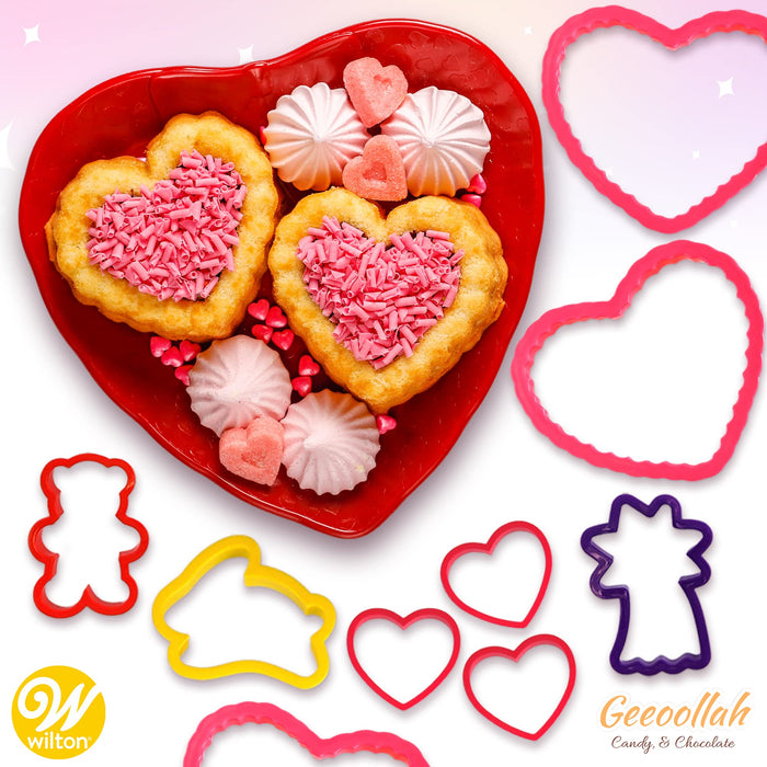 8Pcs Round Cookie Cutters with Hearts Biscuit Cutter for Baking Kitche —  CHIMIYA