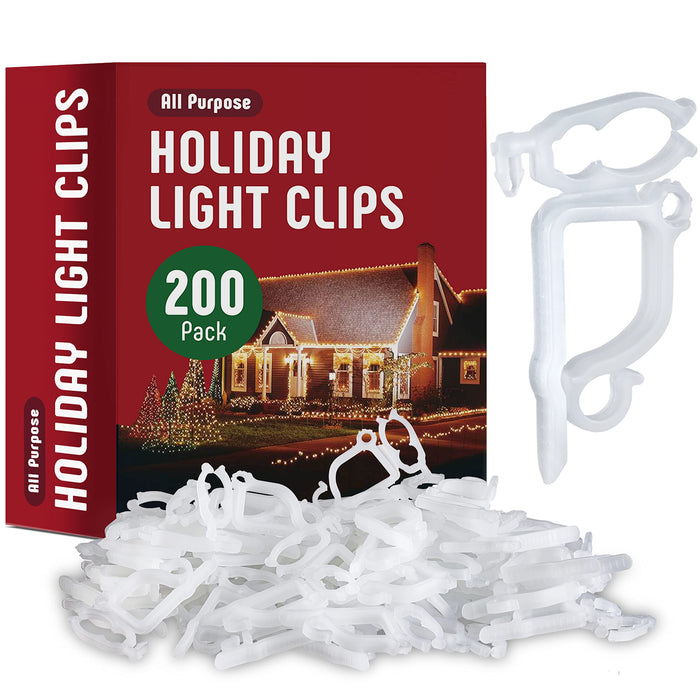 Surface mount clips for C7 and C9 christmas lights