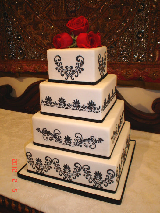 Camilla Rose Stencil set - 3 Tier Cake Stencil, Wedding Cake