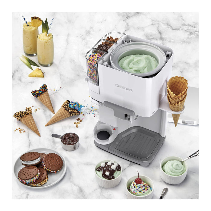 uisinart Soft Serve Ie ream Mahine Mix It In Ie ream Maker for Frozen Yogurt Sorbet Gelato Drinks 15 Quart White IE48