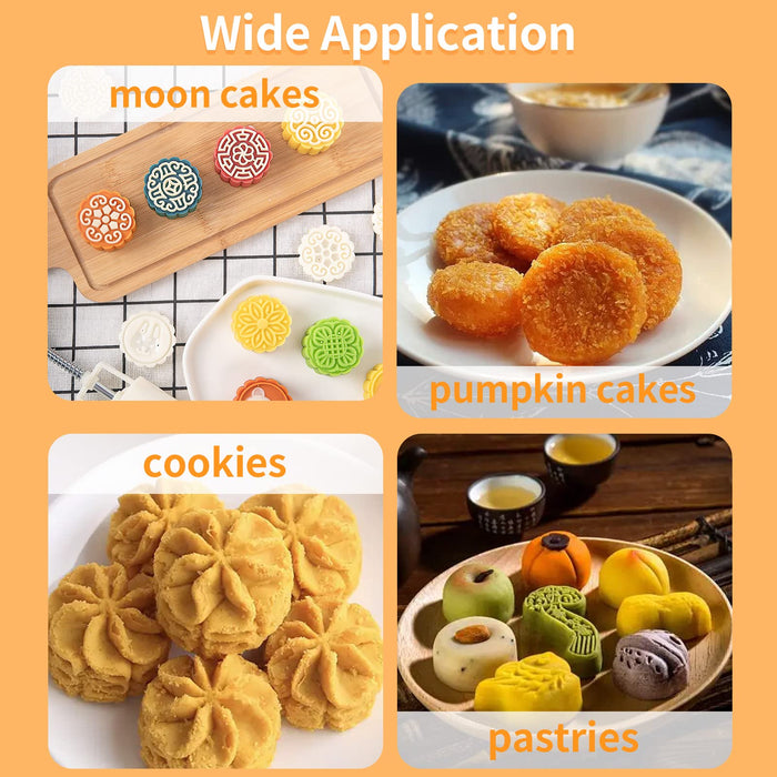 Mooncake Mold Set, Mooncake Press Molds, Mid Autumn Festival DIY Hand —  CHIMIYA