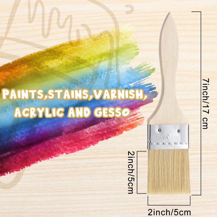 US Art Supply 36 Pack of 1/2 inch Paint and Chip Paint Brushes for Paint Stains Varnishes Glues and Gesso