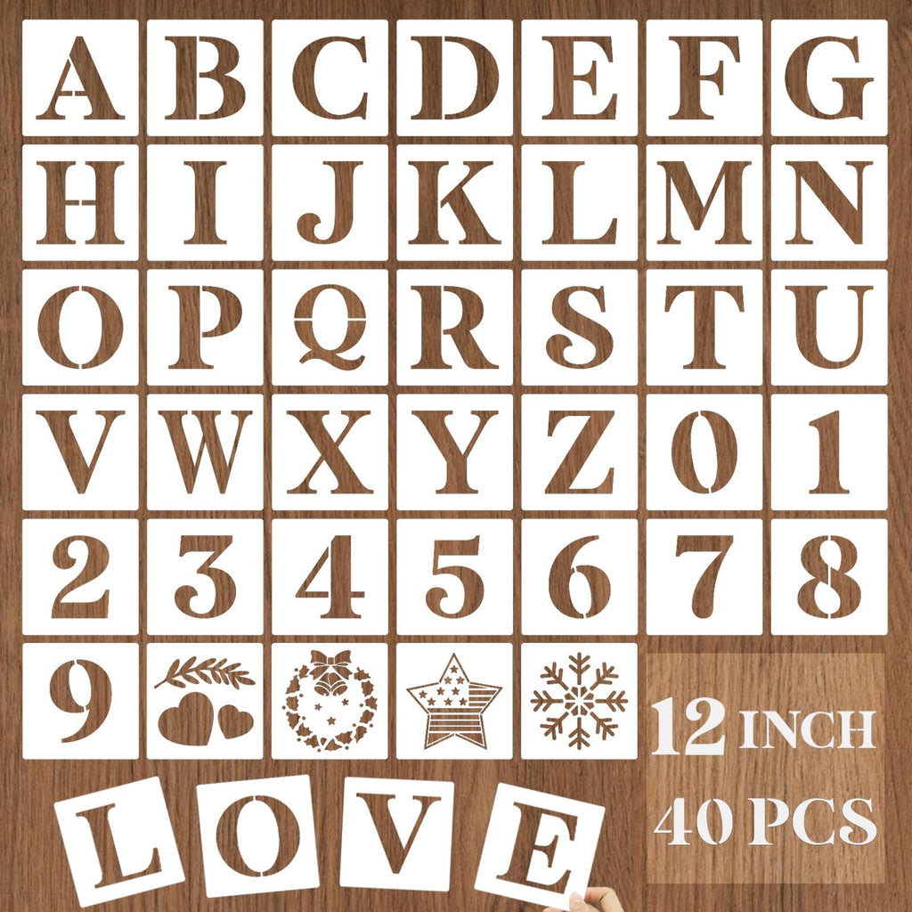  AIRIQI Letter Stencils for Painting On Wood Alphabet