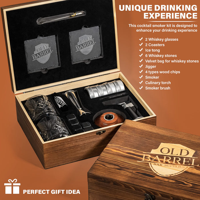 Cocktail Smoker Kit with Torch - Whiskey Smoker Kit with 4 Flavors Woo —  CHIMIYA