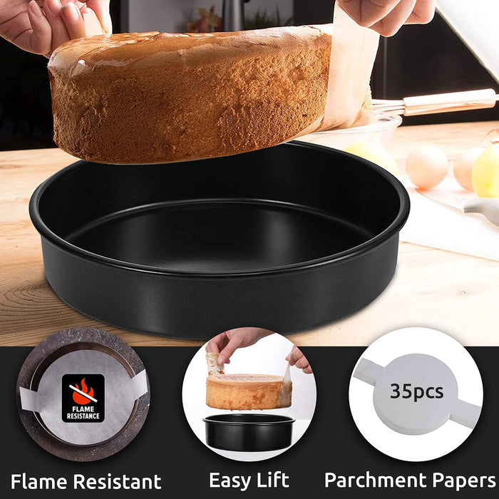 RFAQK 133PCs Round Cake Pans Sets for Baking-Nonstick 8 Inch Cake Pan –  JandWShippingGroup