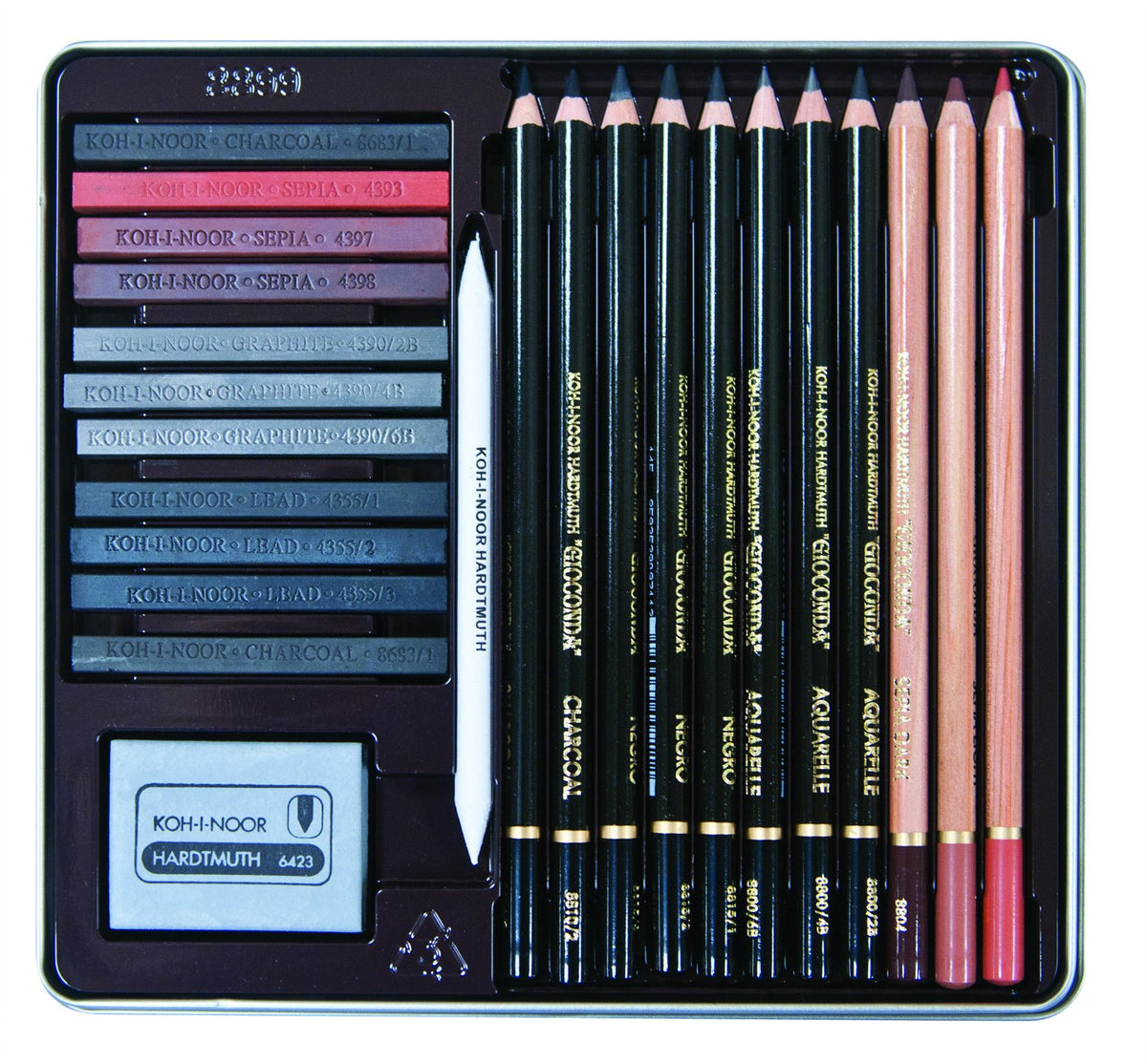 Koh-I-Noor Gioconda Soft Pastel Pencil 12 Color Tin