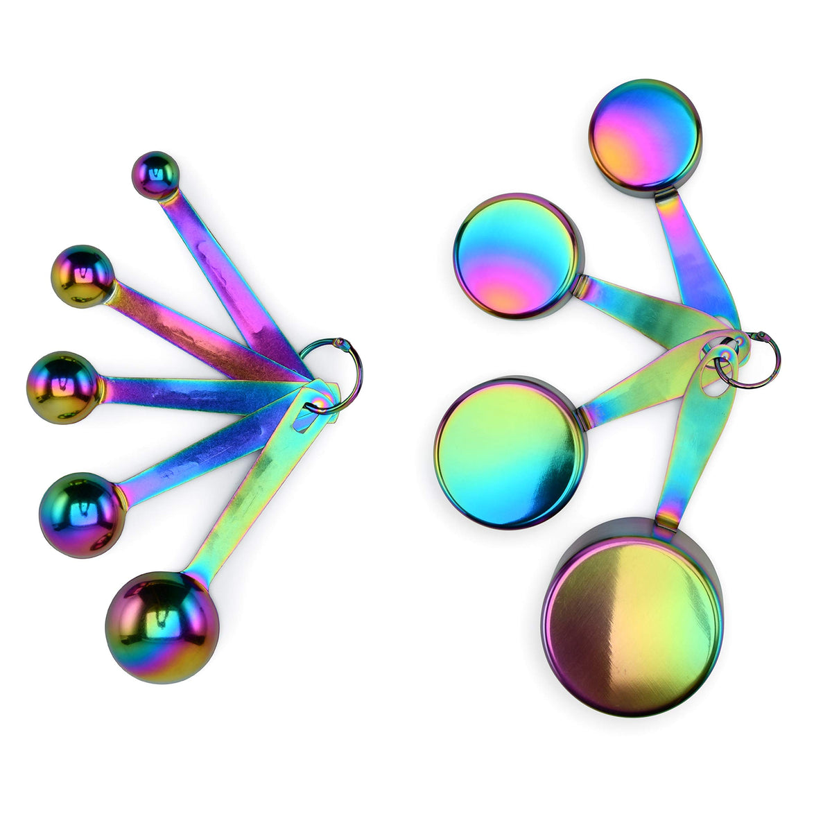 Rainbow Measuring Spoons, Set of 9 - Glitterville Studios