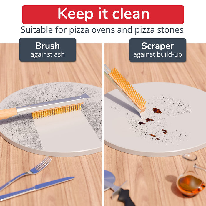 Pizza Oven Brush Pizza Stone Cleaning Brush, Baking Oven Brush