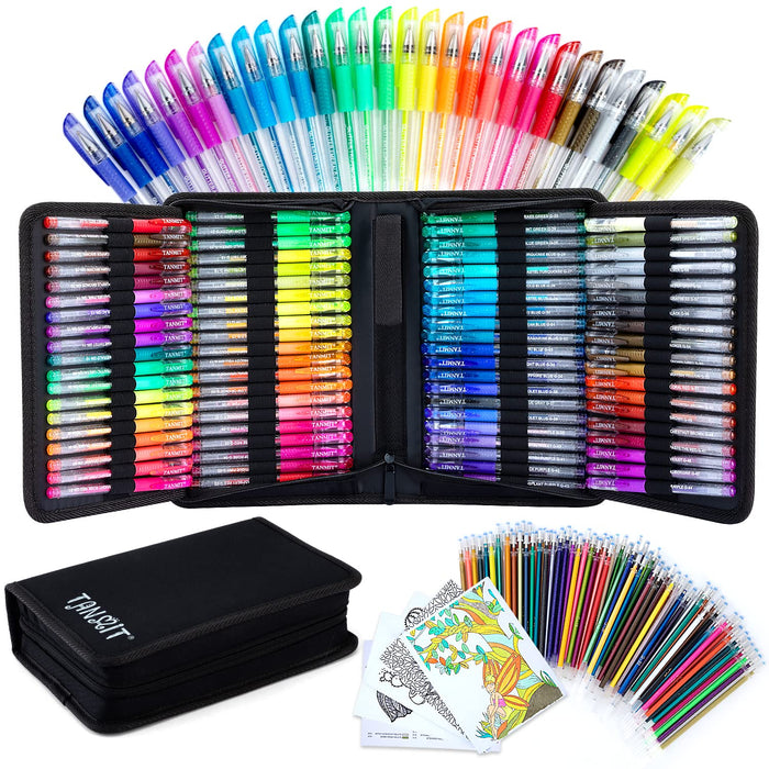 Gel Pens for Adult Coloring Books 120 Pack Artist Colored Gel