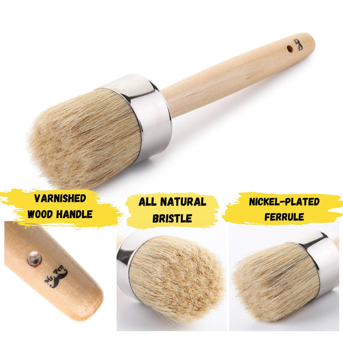 Mr. Pen- Chalk Paint Brush, 2 Inch, Wax Brush, Round Paint Brush, Wax —  CHIMIYA