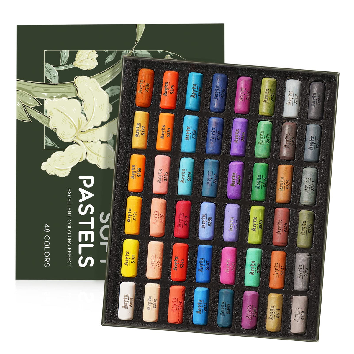 COLOUR BLOCK 80pc Soft Pastels for Artists, Color Chalk Pastels Classroom  Set