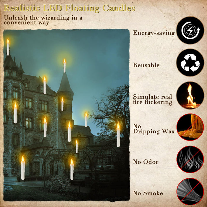 Halloween Decorations,12Pack Floating Candles With Magic Wand Remote,F —  CHIMIYA
