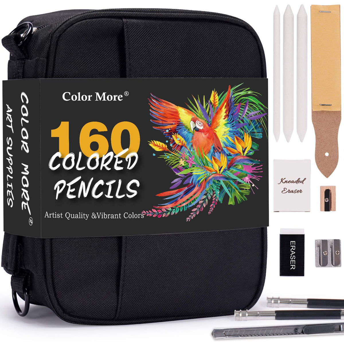174 Colors Professional Colored Pencils, Shuttle Art Soft Core Coloring Pencils  Set with 1 Coloring Book,1 Sketch Pad, 4 Sharpener, 2 Pencil Extender,  Perfect for Artists Kids Adults Coloring 