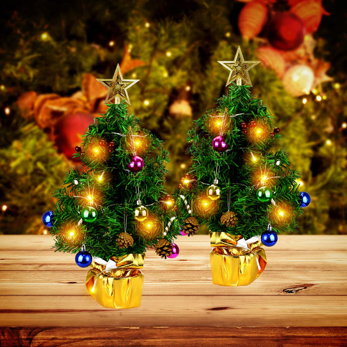 Mini Christmas Tree,22 Artificial Small Christmas Pine Tree,Tabletop —  CHIMIYA