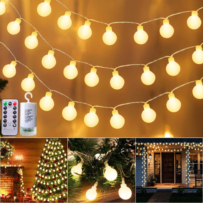 33'' Indoor LED 100 - Bulb Globe String Light, Fairy String Lights