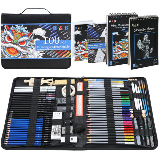 Jaking Creart Master 85 PC Drawing Set Sketch Kit,Pro Art Suppies