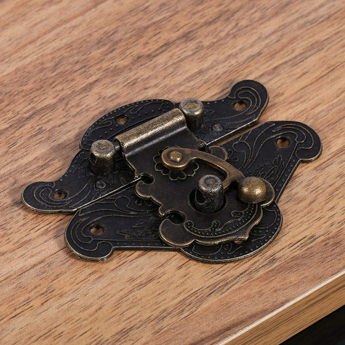 2 Sets old desk lock Jewelry Box Hasp Retro Key Lock Vintage Key Lock