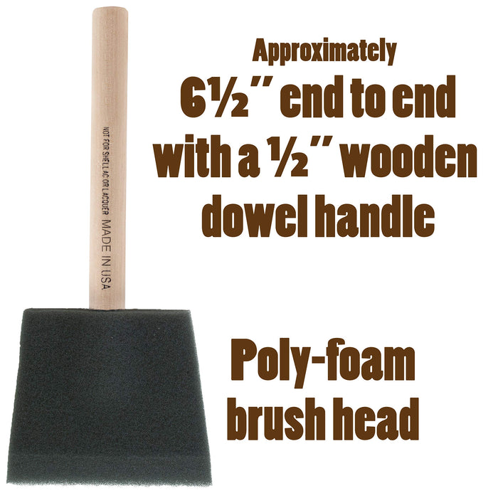 3 inch Foam Brush 24 Pack for Painting Staining Varnishing and General —  CHIMIYA