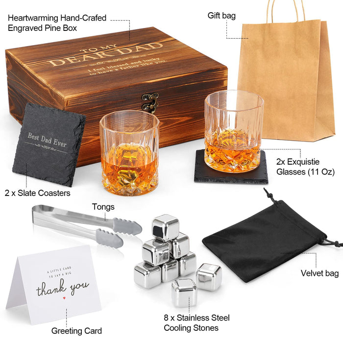 men birthday gifts cooling whiskey stainless