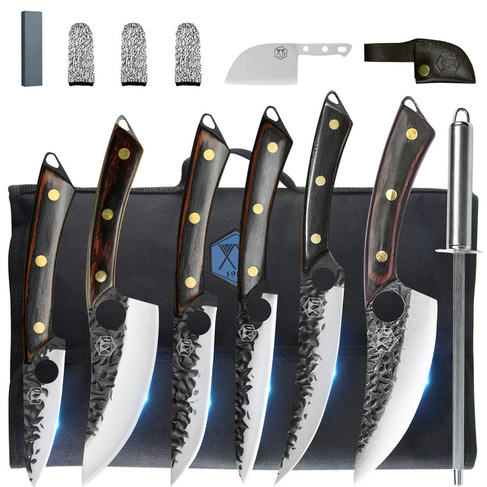 XYj 10pcs Kitchen Knife Set High Carbon Steel Chef Knives