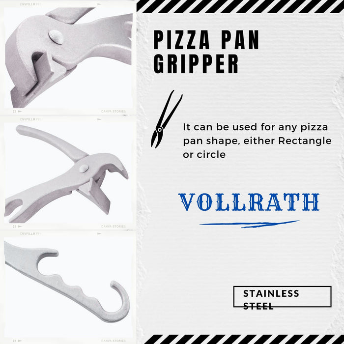 SHANGPEIXUAN Pizza Pan Gripper for Deep Pizza Pans Heavy Duty Cast Aluminum  Pan Tongs for Pulling