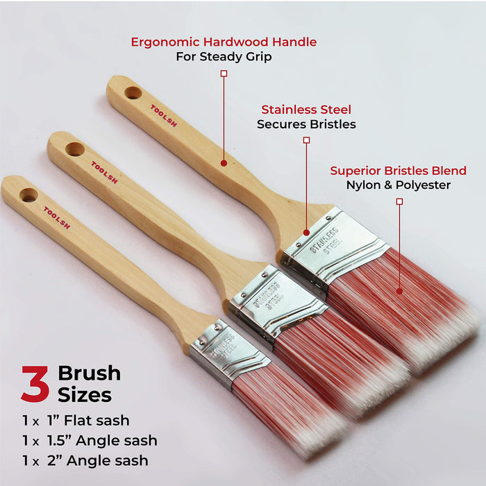 ETERNA Paint Roller Kit, 9 Pieces Paint Supplies for House Painting, with  Metal Paint Tray&9 inch+4 inch Paint Rollers&Cover&Frame&Brush, Perfect for