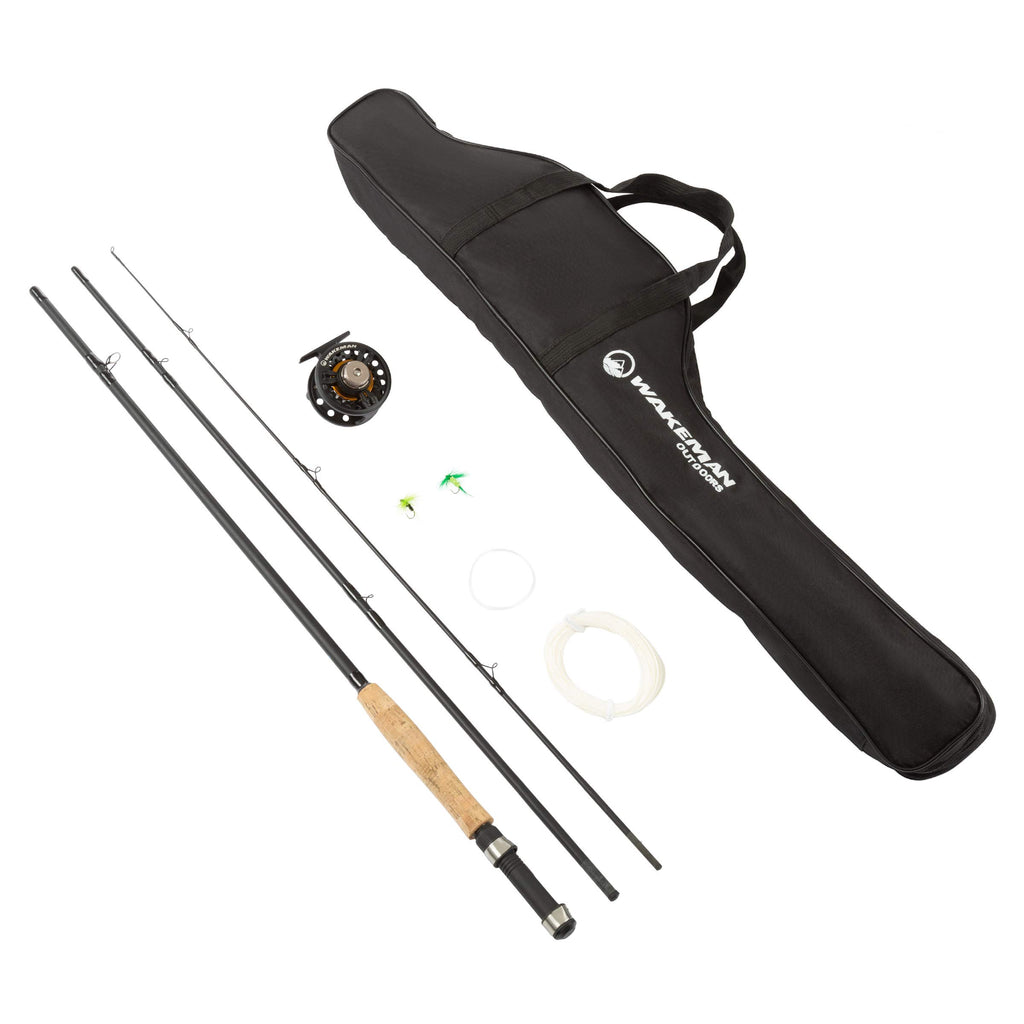 3-Piece Fly Fishing Rod and Reel Combo Starter Kit - 97-Inch
