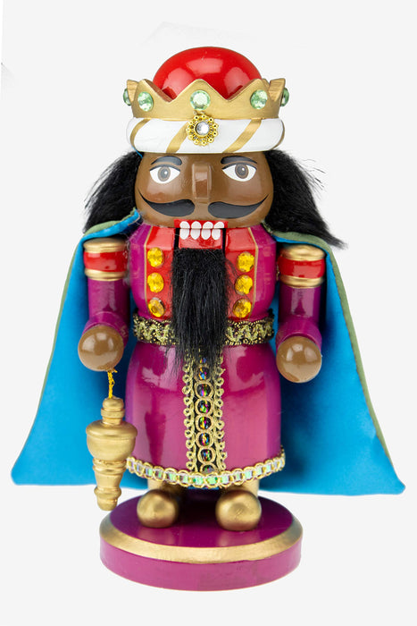 Clever Creations Wiseman with Frankincense 6 Inch Traditional Wooden Nutcracker, Festive Christmas Decor for Shelves and Tables