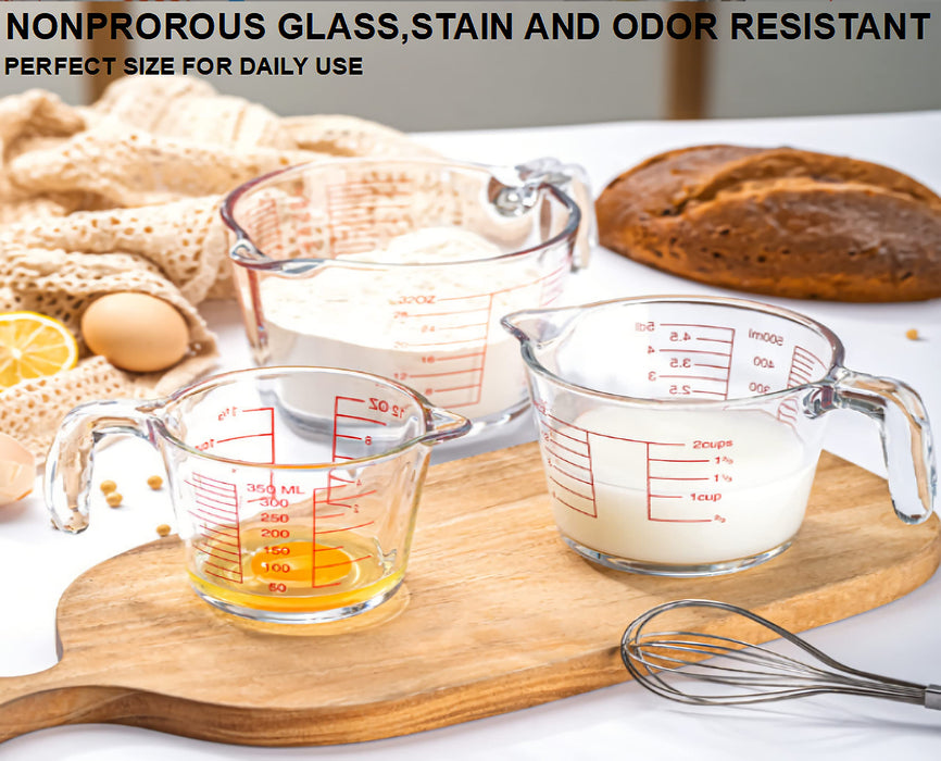 Jovial High Borosilicate Glass Measuring Cup with Customized Decal  Scale,1000 ml.,Safe to Use in Microwave and Freezer,Oven and Dishwasher Safe