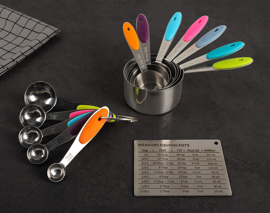 Organize your measuring cups and spoons by attaching a magnetic