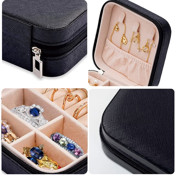 Sanikeon Mini Jewelry Travel Case, Leather Jewelry Travel Organizer fo —  CHIMIYA