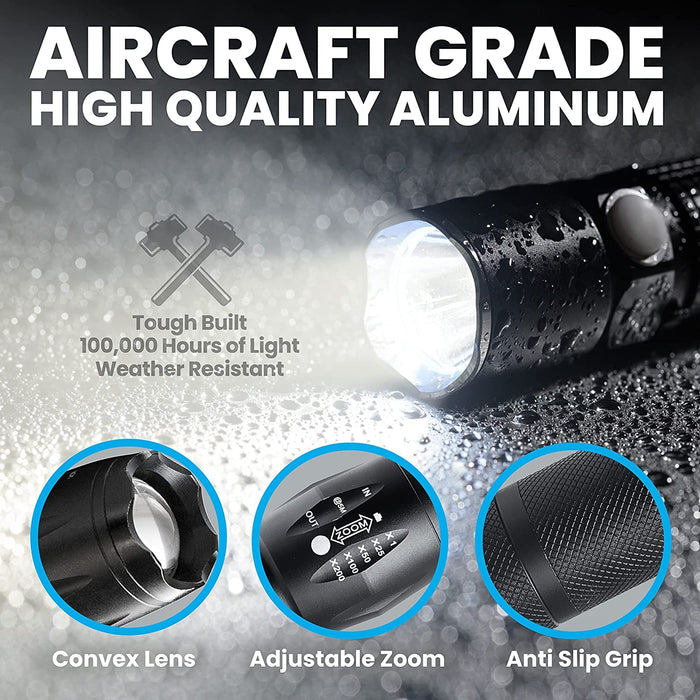 Bell+Howell TacLight Bright led Flashlight Tactical Flashlights Zoom F —  CHIMIYA