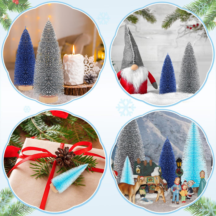 9Pcs Mini Christmas Trees Christmas Decor Artificial Christmas