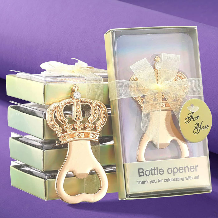 ONETOPS 16PCS Crown Bottle Openers Crown Baby Shower s Baby Birthday Party Favors Gold Wedding Party Supplies Bridal Shower Favor