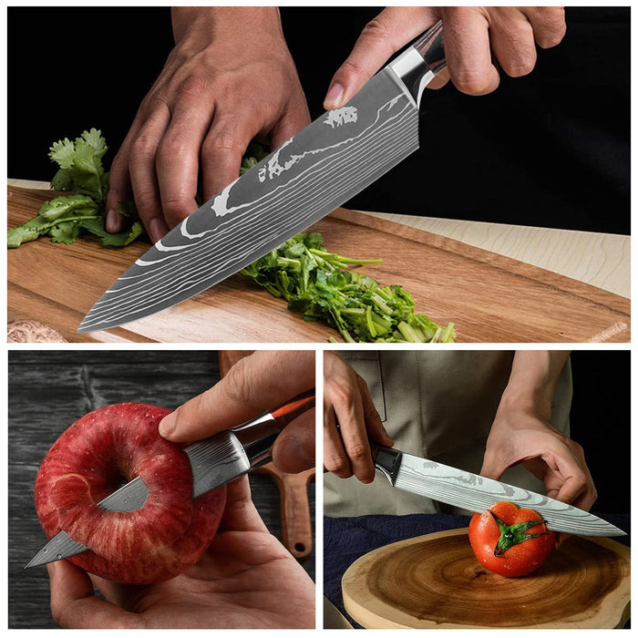 Forfushan Kitchen Chef Knife Set, 4 Pcs Stainless Steel Knives Set For —  CHIMIYA