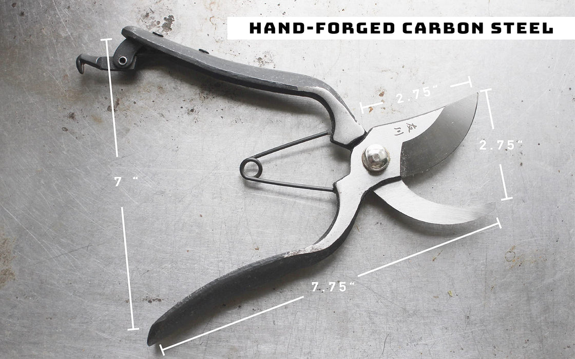 Garden Guru Bypass Pruner Elite - High Carbon Steel Bypass Hand Pruner Pruning Shears Scissors Clippers - Comfort Grip Handles - Perfect for