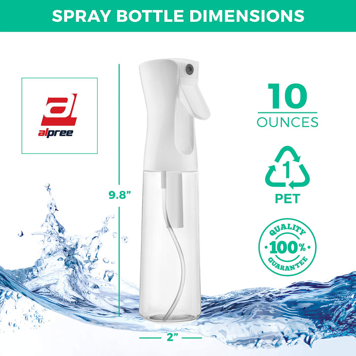 Alpree Hair Spray Bottle Continuous Water Mister Spray Bottle Empty Ultra Fine for Hair Styling, Pets, Plants, Cleaning, Misting & Skin Care, Salons, for Taming Hair in Morning, Curly Hair