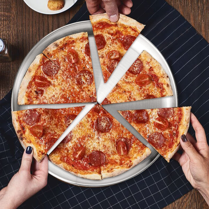 Velaze Pizza Pan 12 Inch,4 Pack Stainless Steel Pizza Tray Dishwasher —  CHIMIYA