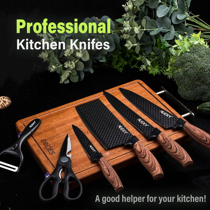 High Quality Kitchen Knife Set 6 Pcs Chef Slicing Cleaver Paring