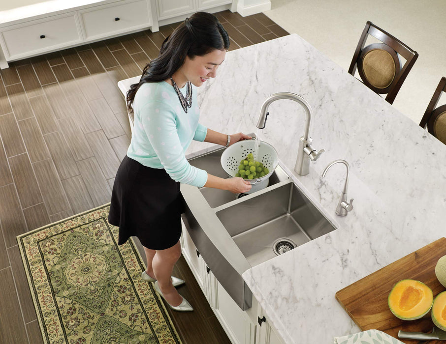 Moen S5520SRS Sip Transitional Cold Water Kitchen Beverage Faucet with Optional Filtration System, Spot Resist Stainless