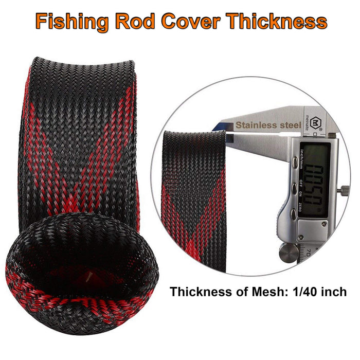 Cettkowns 8-Pack Fishing Rod Cover Fishing Pole Rod Sleeve Sock Braide —  CHIMIYA