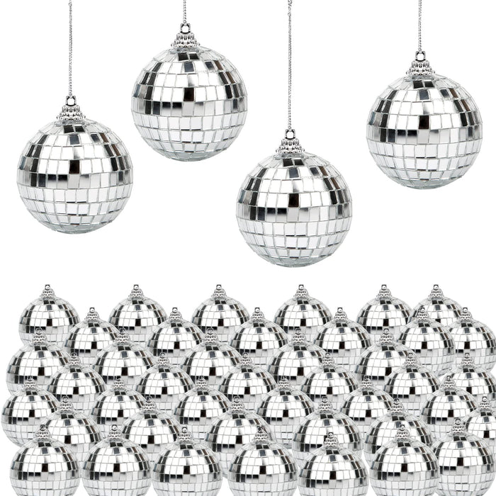 Disco Mini Mirror Balls 3cm (Pack of 12), 70's Disco