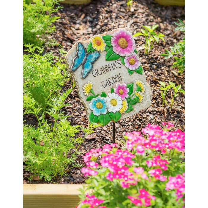 Grandma's Garden Flower and Butterfly Stepping Stone - Outside DEcor