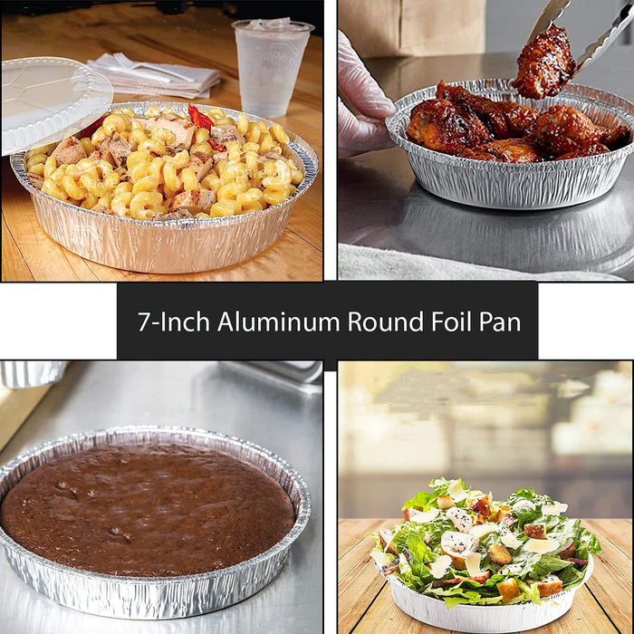 1/2 Size Sheet Cake Aluminum Foil Pan w/Clear Low Dome Lid (Pack of 10  Sets) 17.1 L x 12.3 W x 1.25 D