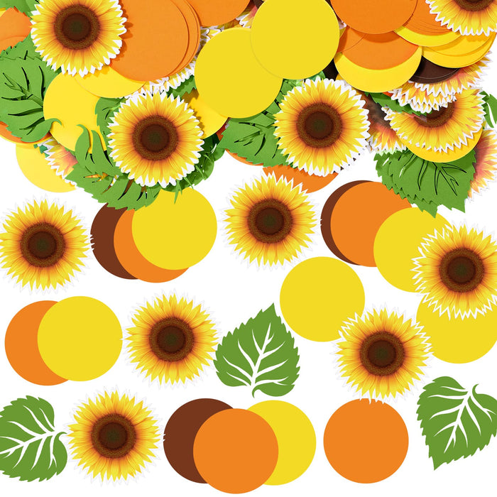 300 Pcs Sunflower Confetti Baby Shower Confetti Flower Table